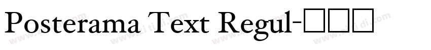 Posterama Text Regul字体转换